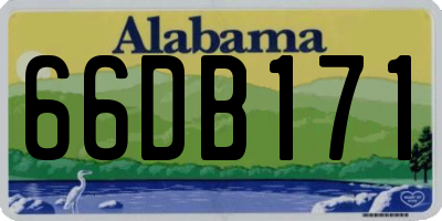 AL license plate 66DB171