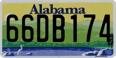 AL license plate 66DB174