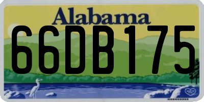 AL license plate 66DB175