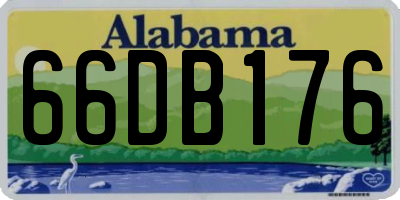 AL license plate 66DB176