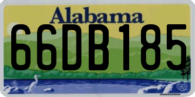 AL license plate 66DB185