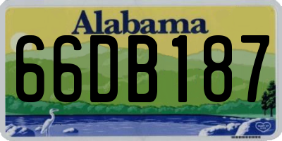 AL license plate 66DB187