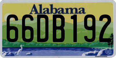 AL license plate 66DB192