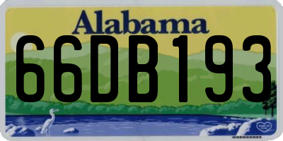 AL license plate 66DB193