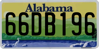 AL license plate 66DB196