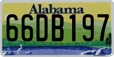 AL license plate 66DB197