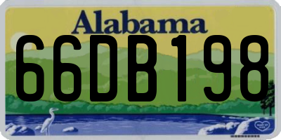 AL license plate 66DB198