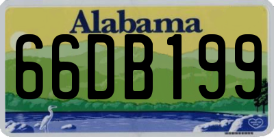 AL license plate 66DB199