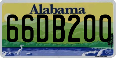 AL license plate 66DB200