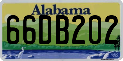 AL license plate 66DB202