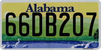 AL license plate 66DB207
