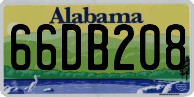 AL license plate 66DB208