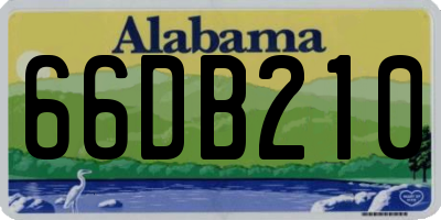 AL license plate 66DB210
