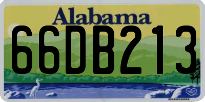 AL license plate 66DB213
