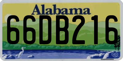 AL license plate 66DB216