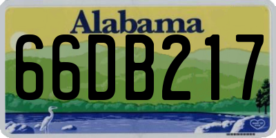 AL license plate 66DB217