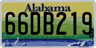 AL license plate 66DB219