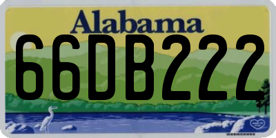 AL license plate 66DB222