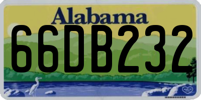 AL license plate 66DB232