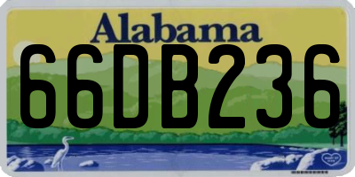 AL license plate 66DB236