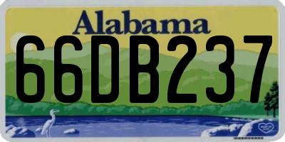 AL license plate 66DB237