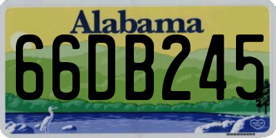 AL license plate 66DB245