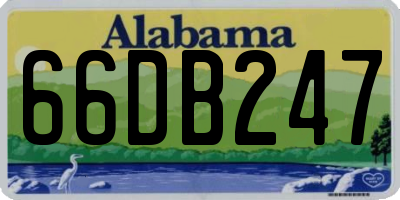 AL license plate 66DB247