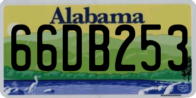 AL license plate 66DB253