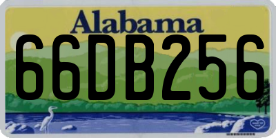 AL license plate 66DB256