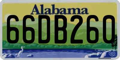 AL license plate 66DB260