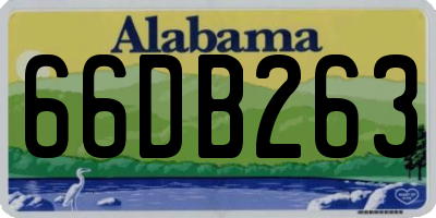 AL license plate 66DB263