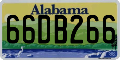 AL license plate 66DB266