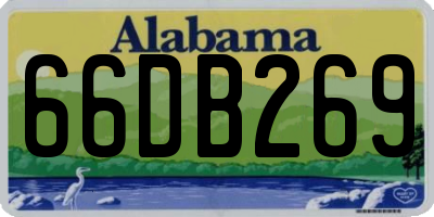 AL license plate 66DB269