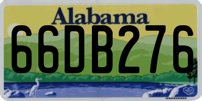 AL license plate 66DB276