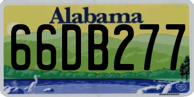 AL license plate 66DB277