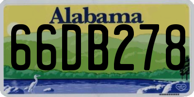 AL license plate 66DB278