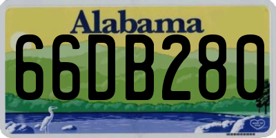 AL license plate 66DB280