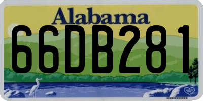 AL license plate 66DB281
