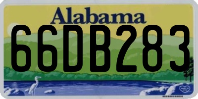 AL license plate 66DB283