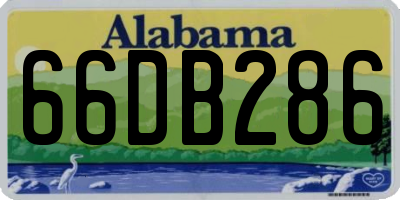 AL license plate 66DB286