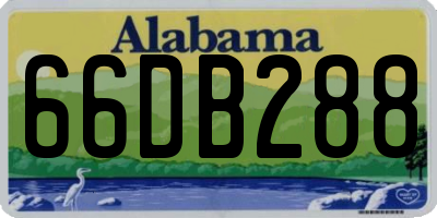 AL license plate 66DB288