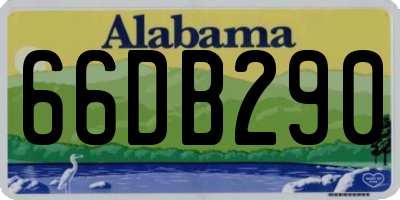 AL license plate 66DB290