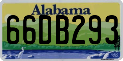 AL license plate 66DB293