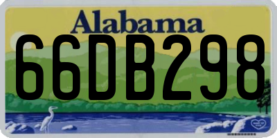 AL license plate 66DB298