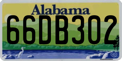AL license plate 66DB302