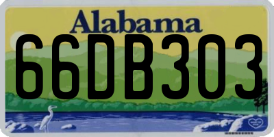 AL license plate 66DB303
