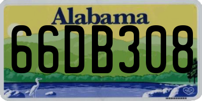AL license plate 66DB308
