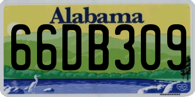 AL license plate 66DB309