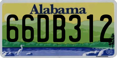 AL license plate 66DB312