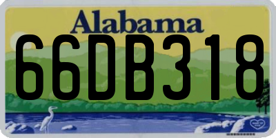 AL license plate 66DB318